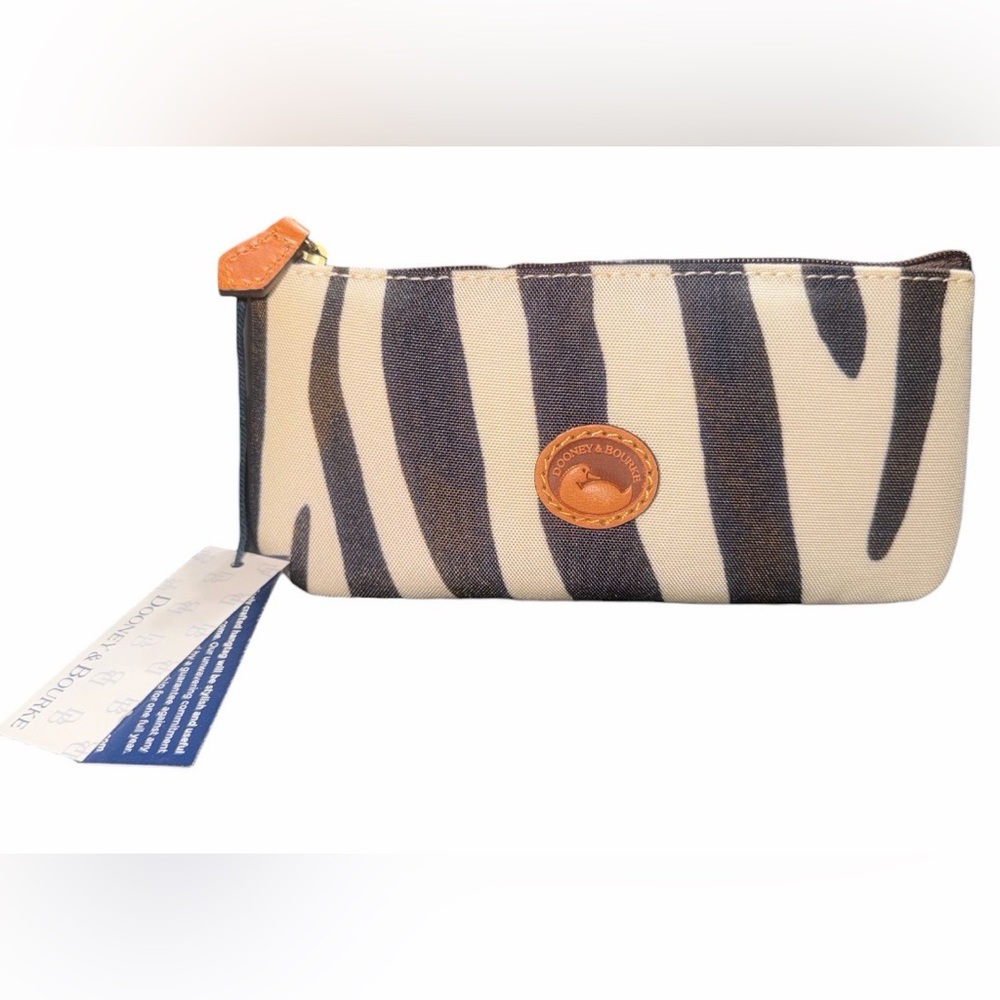 Dooney & Bourke Exotic Zebra CosmeticCase from the African Safari collection nwt